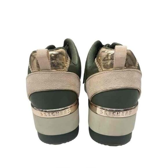 Skechers Million High N Fly Suede Wedge Heel Sneakers 10 - Picture 5 of 9